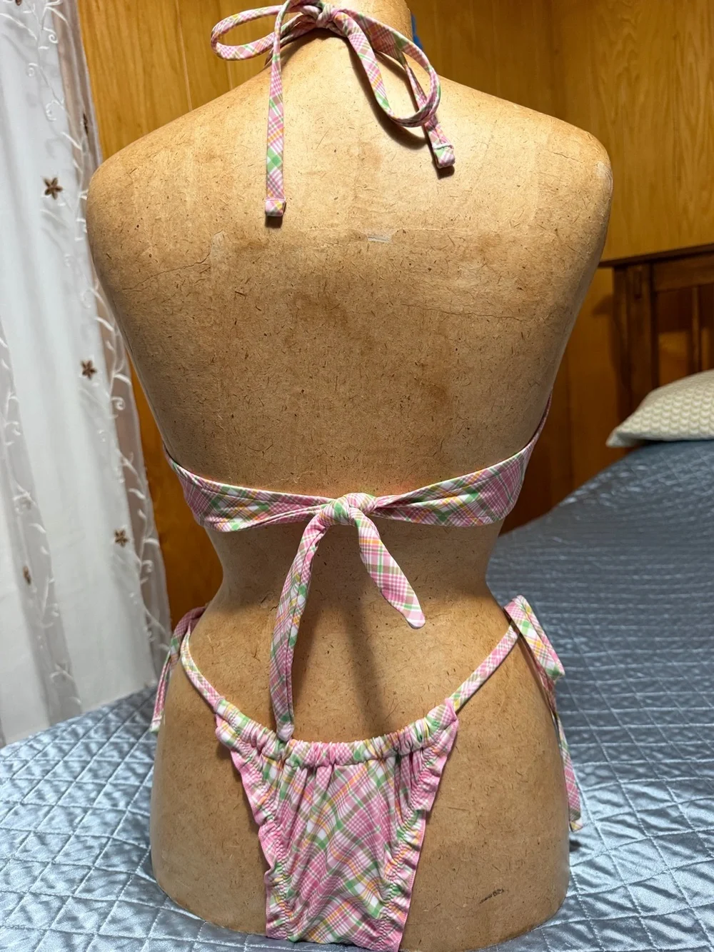 PINK by Frankies Bikinis Maya Halter Bikini Top & Reign Thong Bikini Bottom